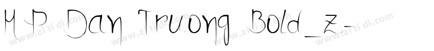 HP Dan Truong Bold_z字体转换